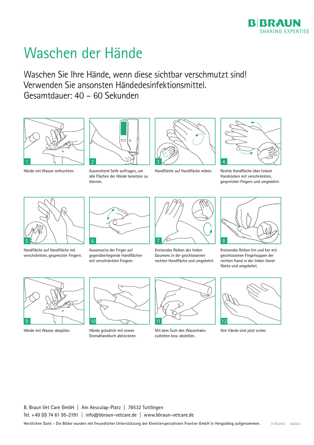 Step-by-Step Anleitung: Waschen der Hände